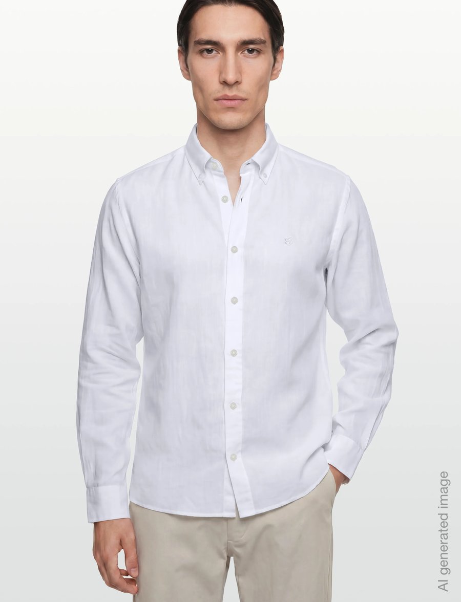 BOSS - H-LIAM-BD-E-C1-261 - linen shirts - white - 3