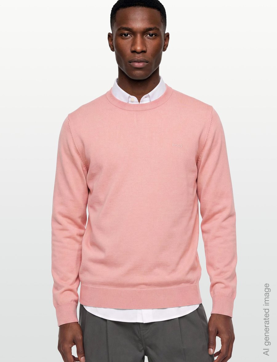 BOSS - Upacas-L - rund hals - light/pastel pink - 3