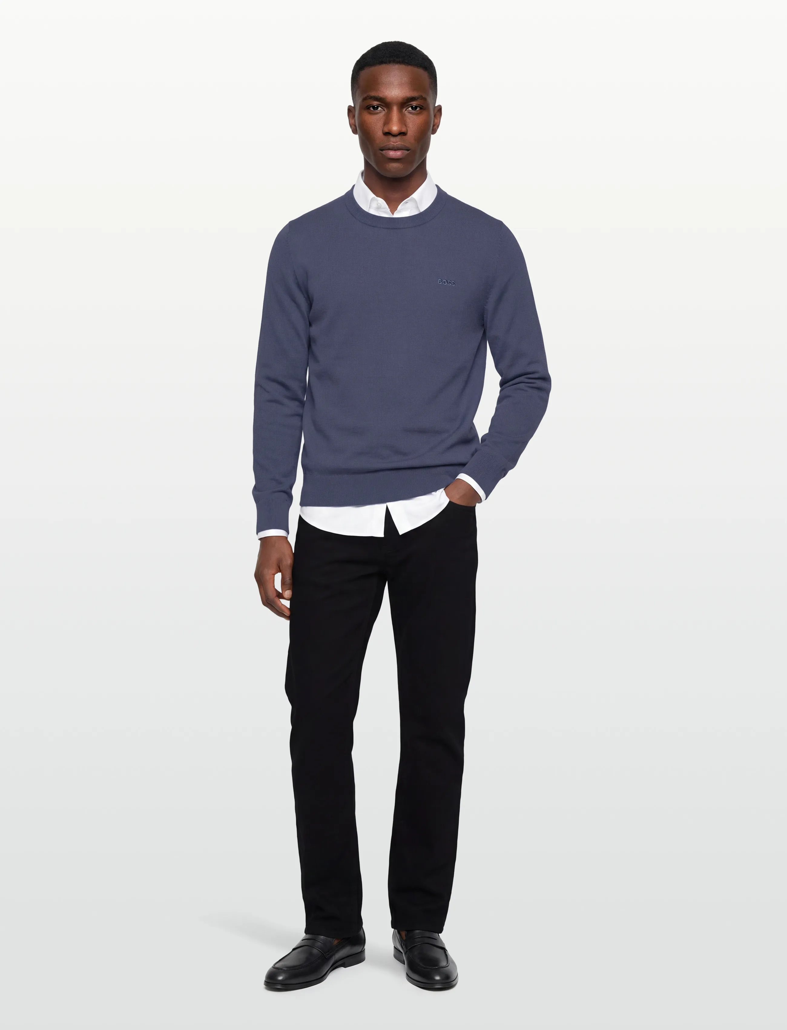 BOSS - Upacas-L - round necks - open blue - 0