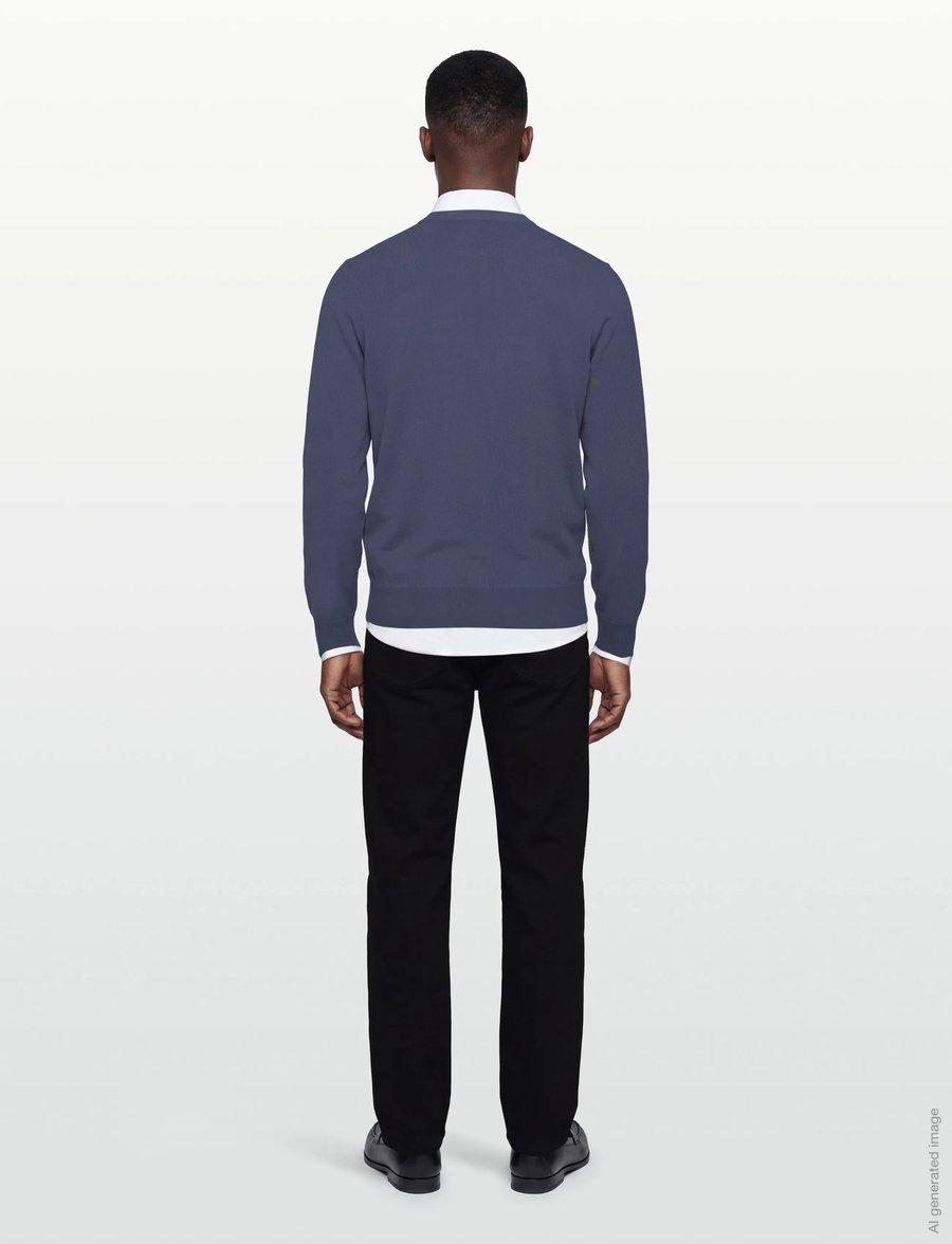 BOSS - Upacas-L - rundhals - open blue - 4