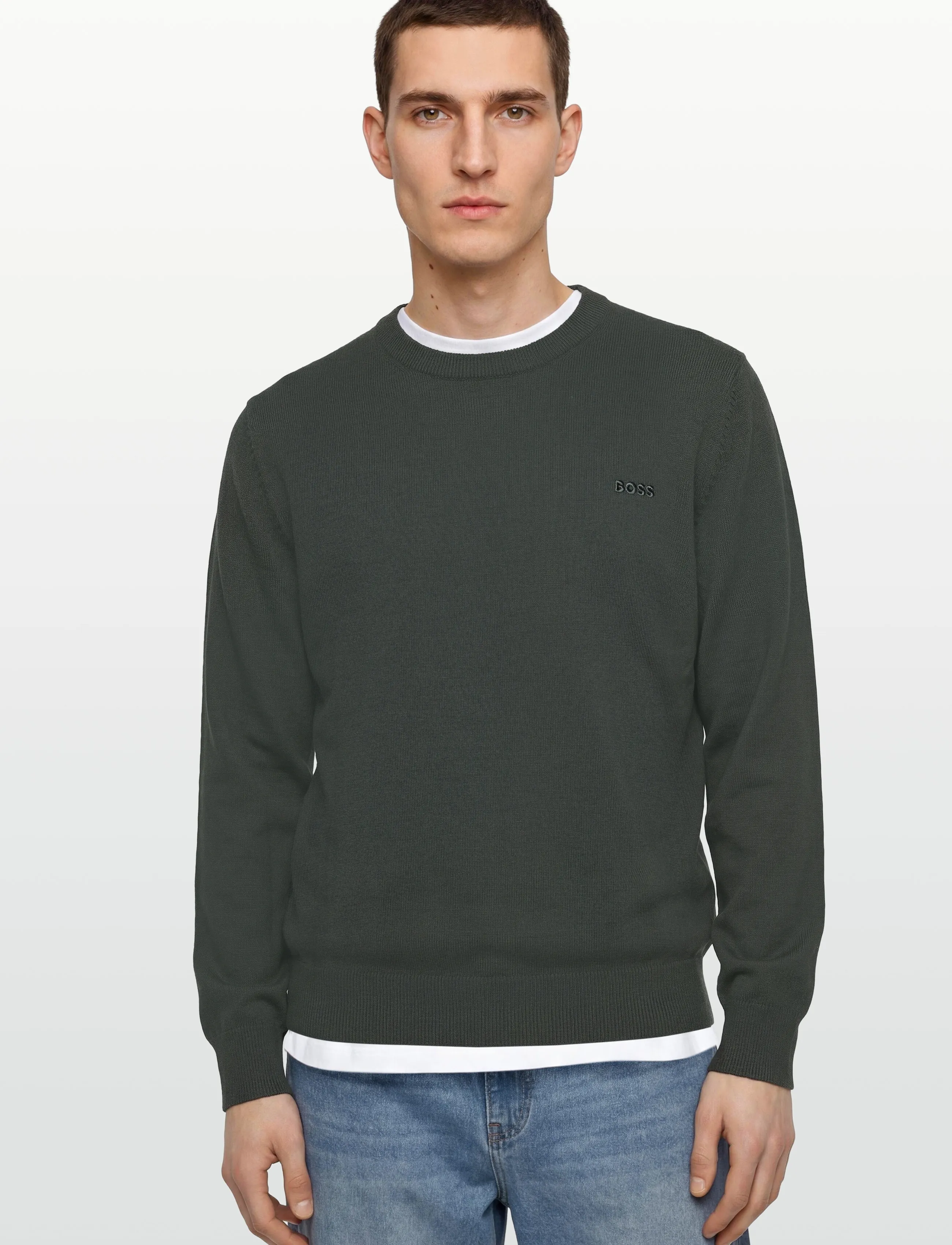 BOSS - Upacas-L - round necks - open green - 3