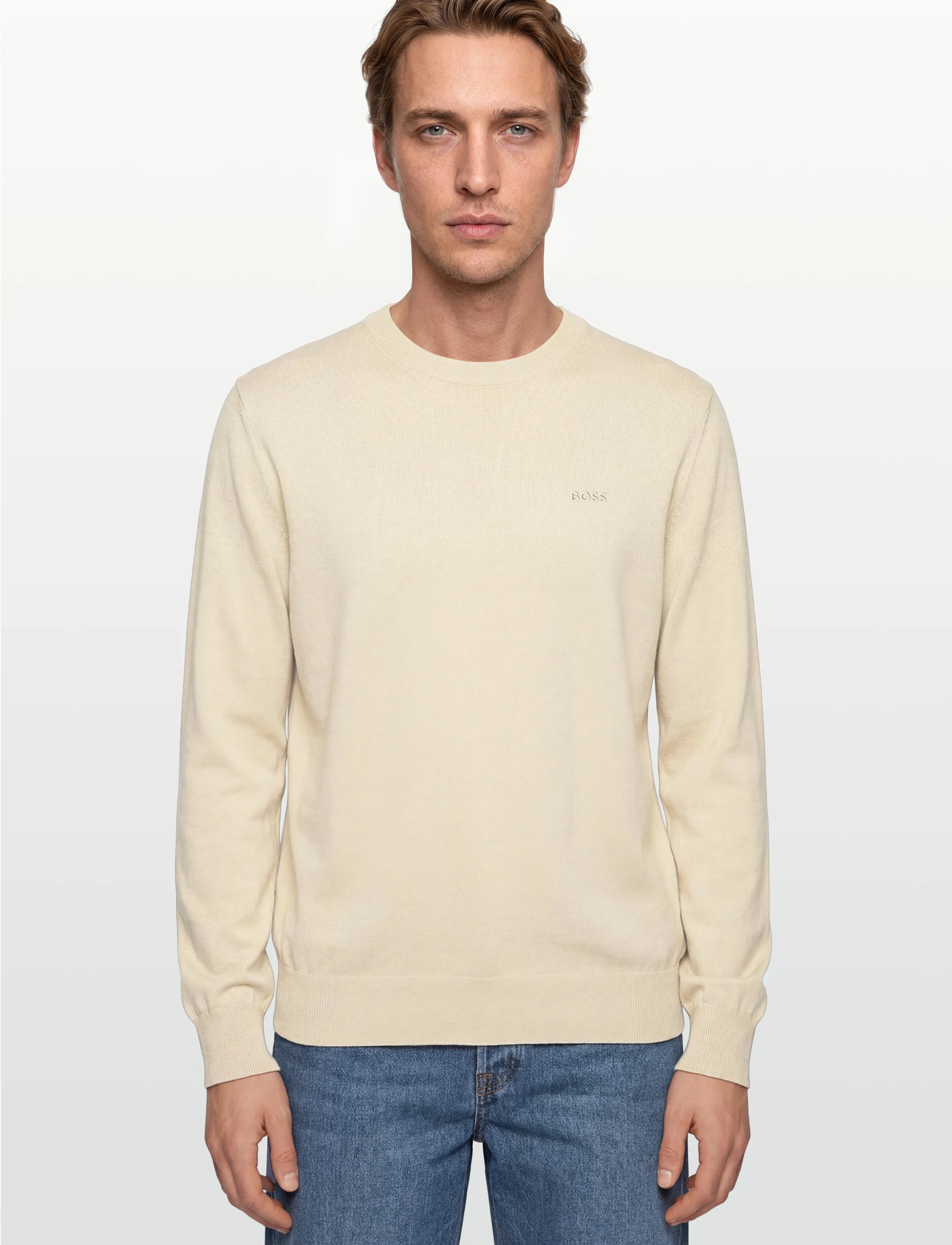 BOSS - Upacas-L - round necks - open white - 3