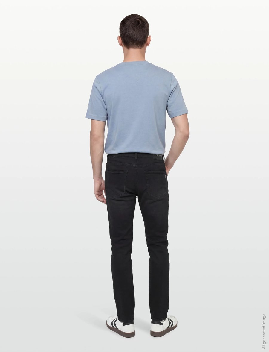 BOSS - H-Re.Maine - regular jeans - black - 4