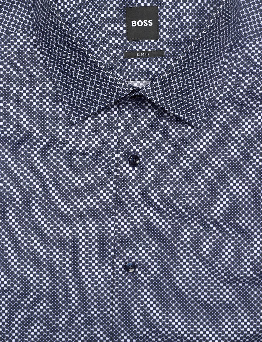 BOSS - H-HANK-K-C1-261 - mönstrade skjortor - dark blue - 2