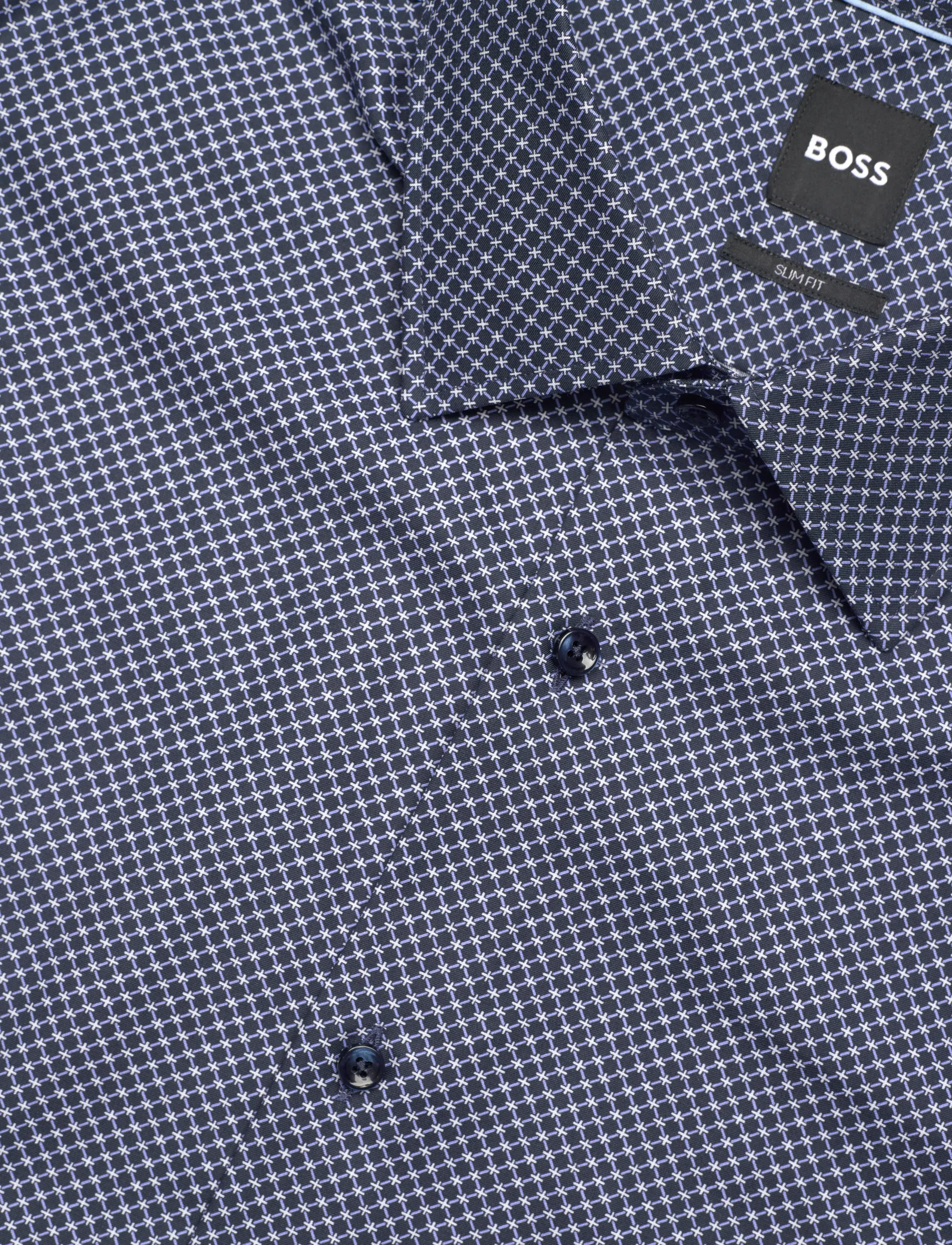 BOSS - H-HANK-K-C1-261 - mönstrade skjortor - dark blue - 3