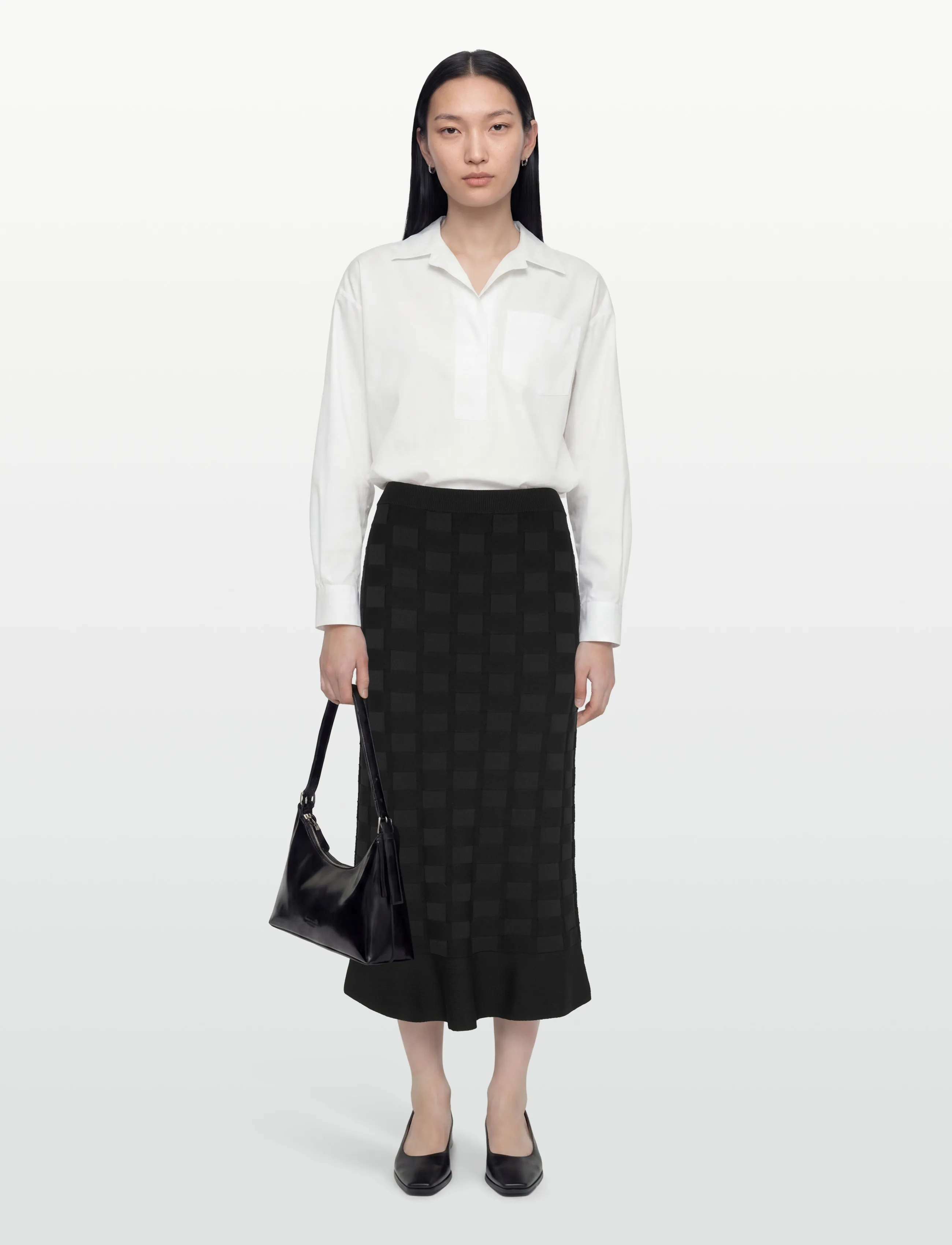 BOSS Foppy, S, Röcke, Schwarz - Knee-length & Midi Frauen