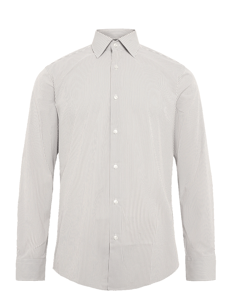 BOSS - P-JOE-K-261 - randiga skjortor - dark beige - 0
