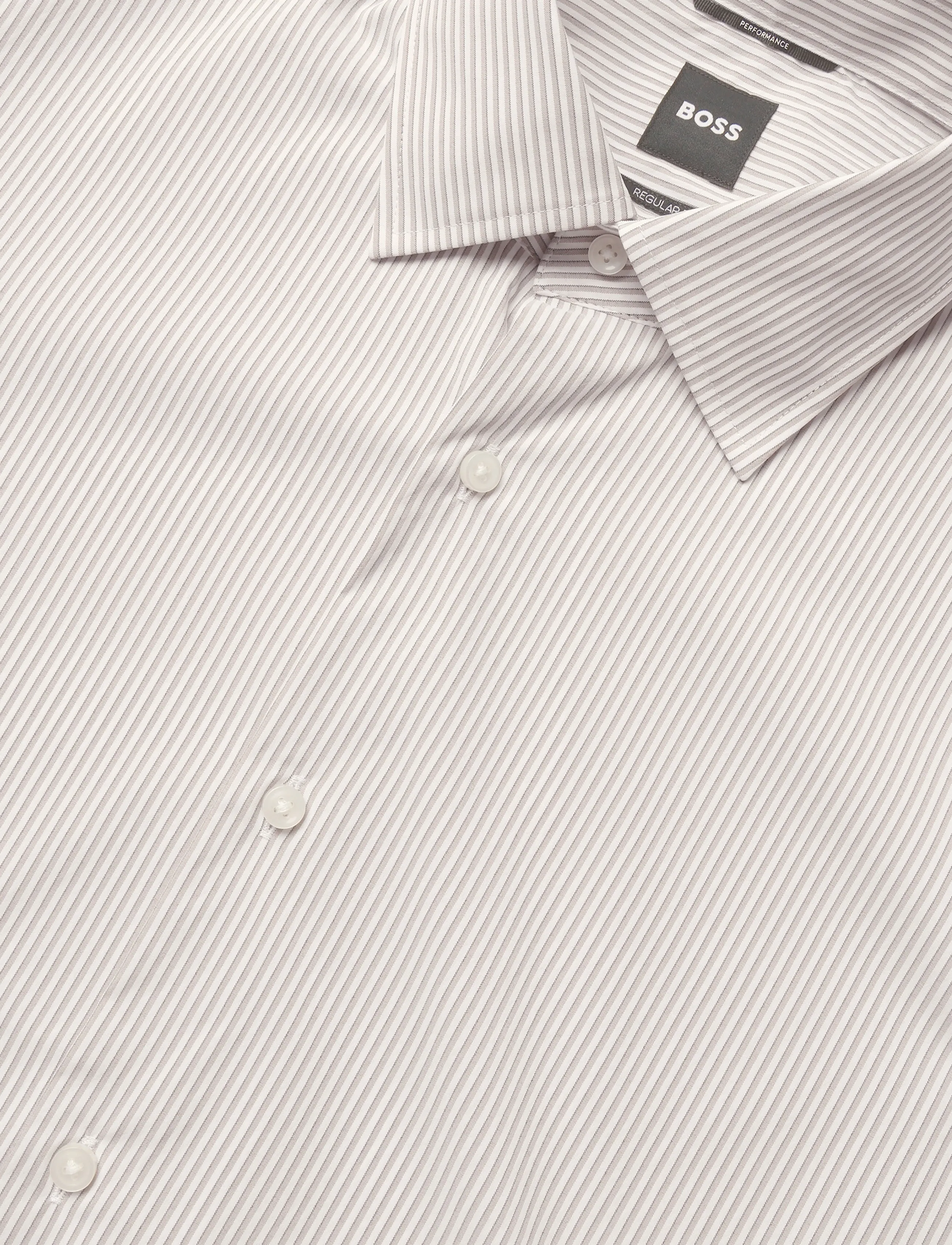 BOSS - P-JOE-K-261 - striped shirts - dark beige - 2