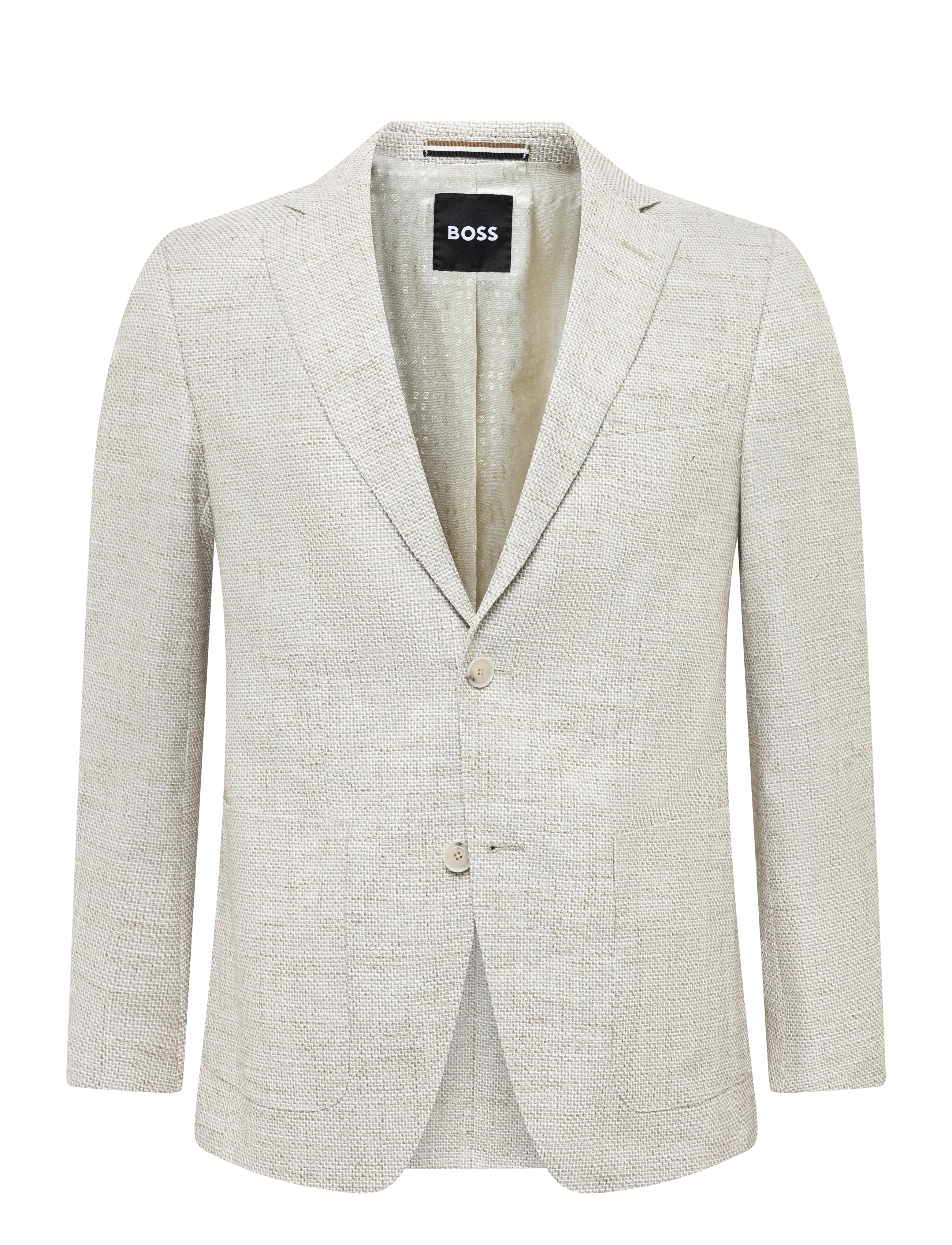 BOSS H-Hutson-2Pp-253, 48, Beige, Blazere > Enkeltradede Blazere, Herre