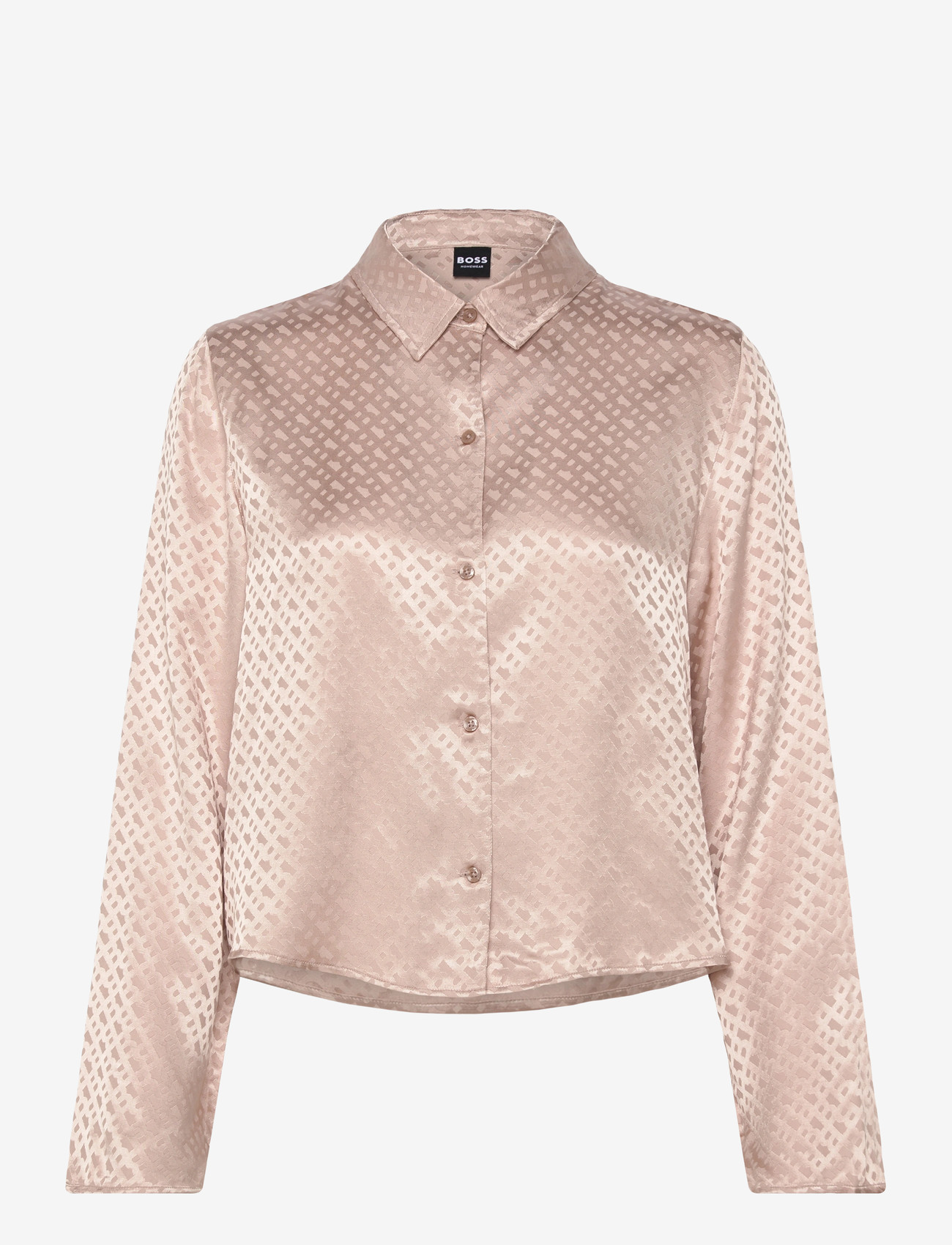 BOSS - B Monogram_Shirt - alussärgid - light beige - 0
