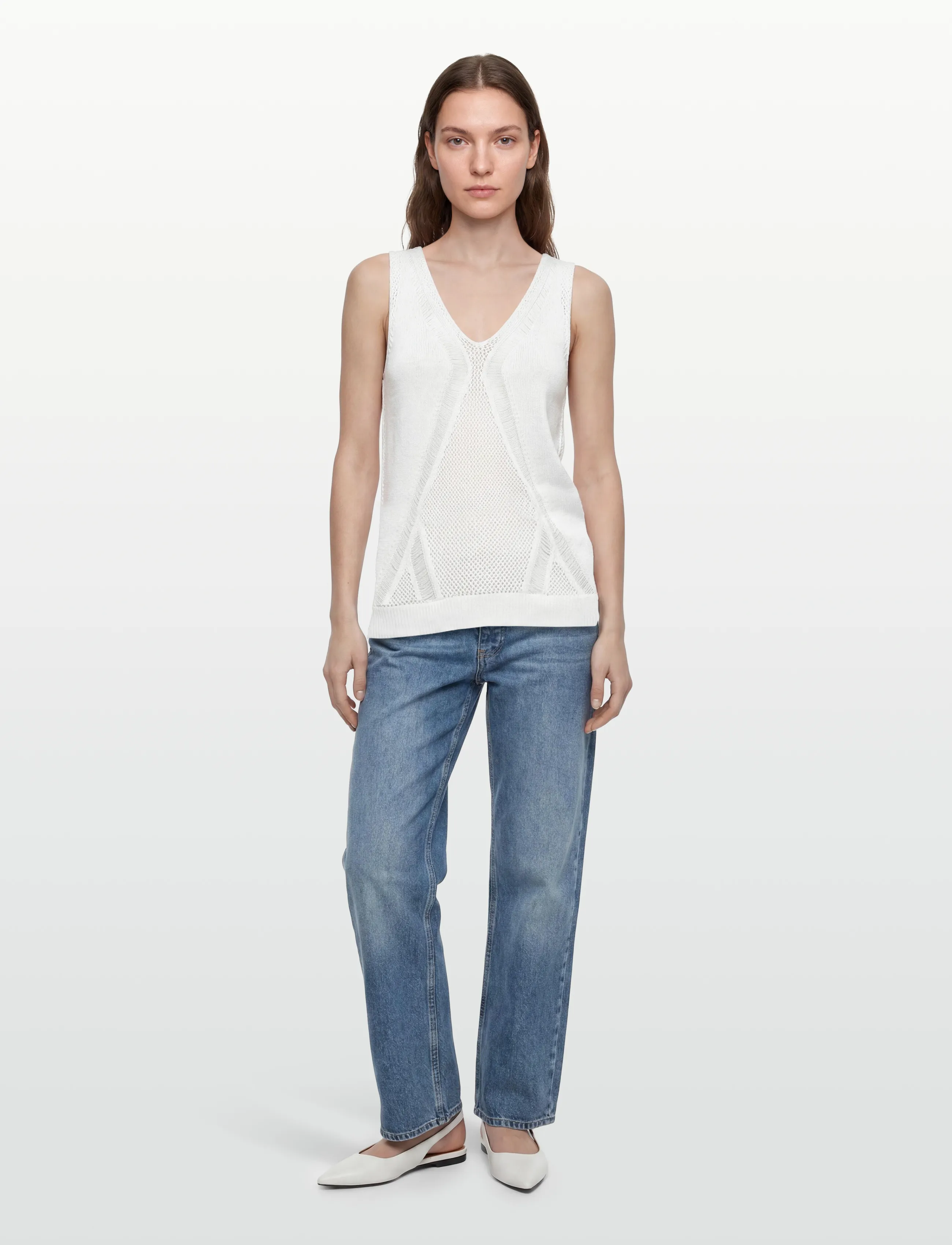 BOSS Fonica, XS, White, Veste > Strikkede Veste, Dame
