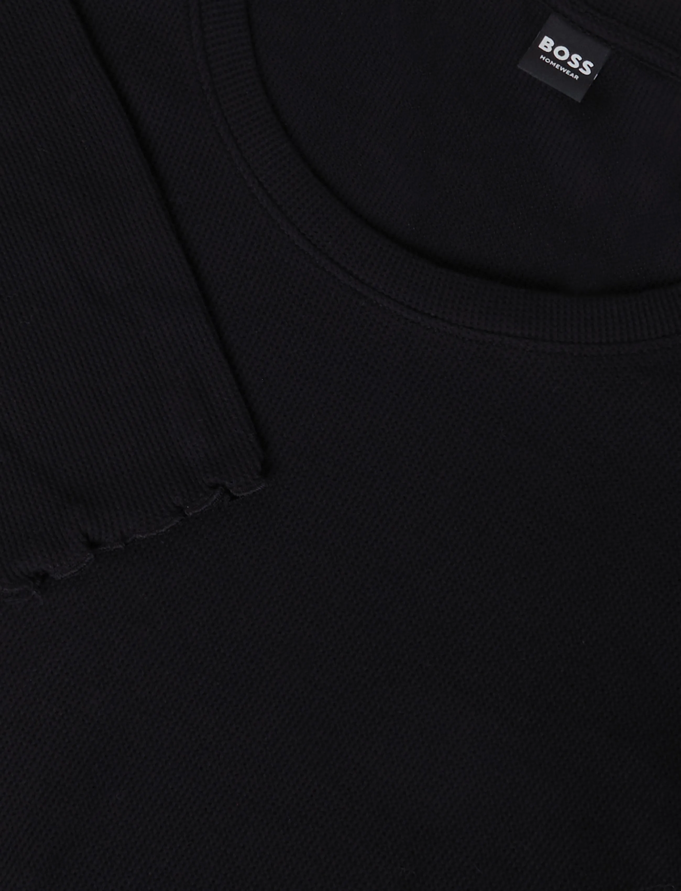 BOSS - Cosy Waffle_LS-Shirt - tops - black - 2