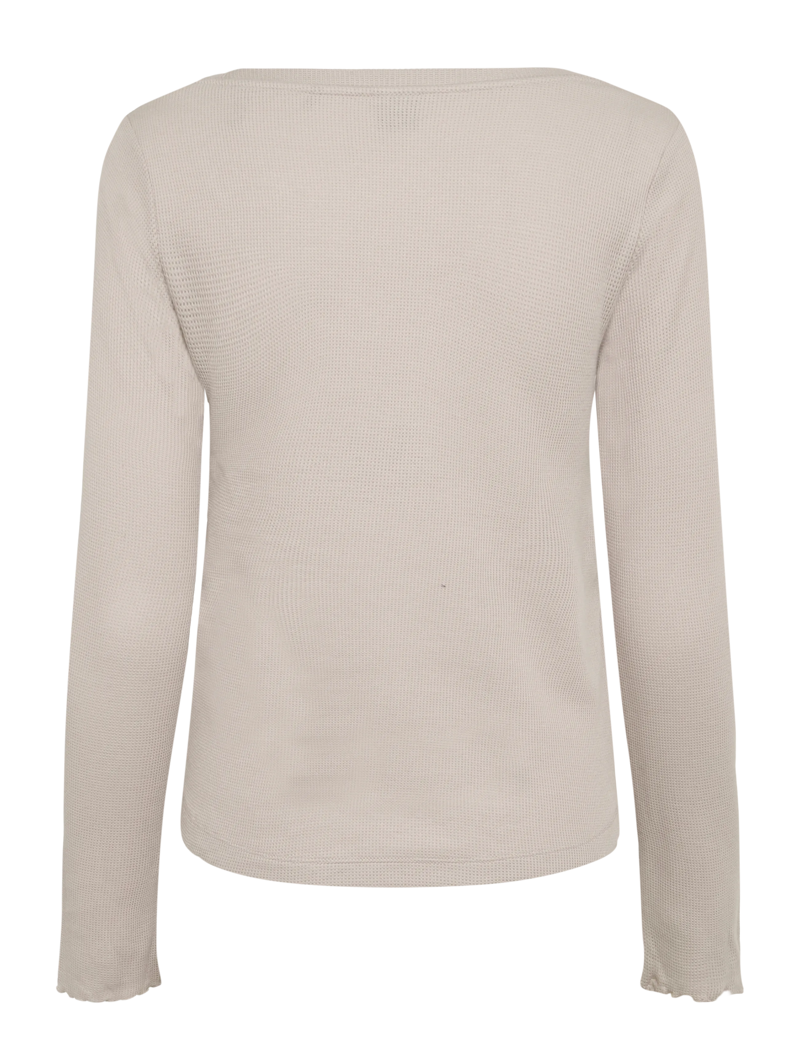BOSS - Cosy Waffle_LS-Shirt - Överdelar - light beige - 1