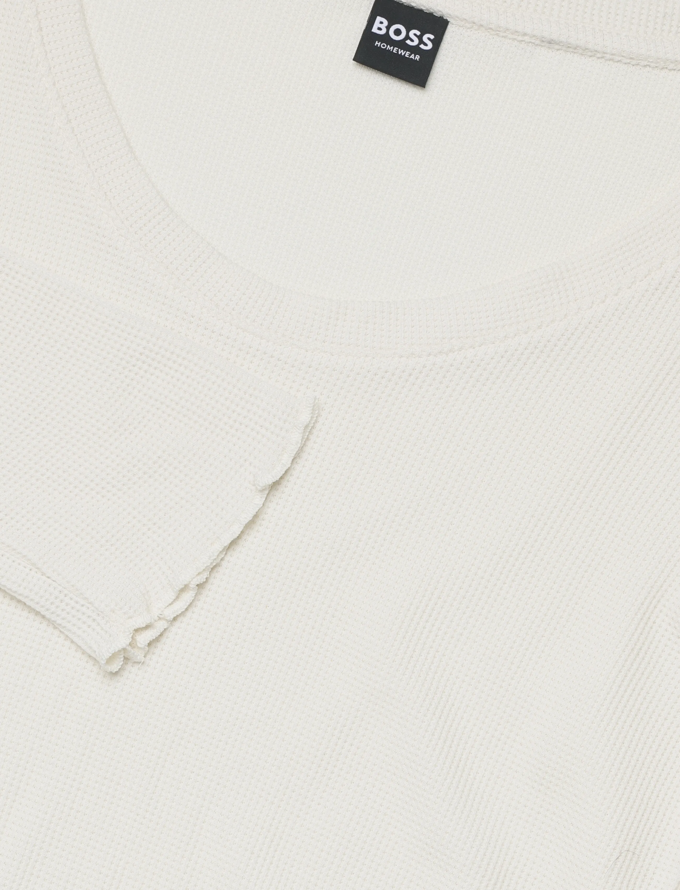 BOSS - Cosy Waffle_LS-Shirt - overdele - open white - 2