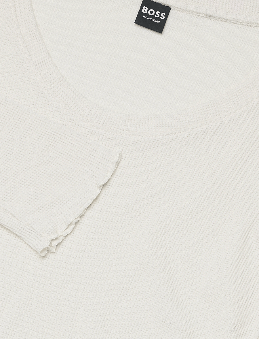 BOSS - Cosy Waffle_LS-Shirt - oberteile - open white - 2