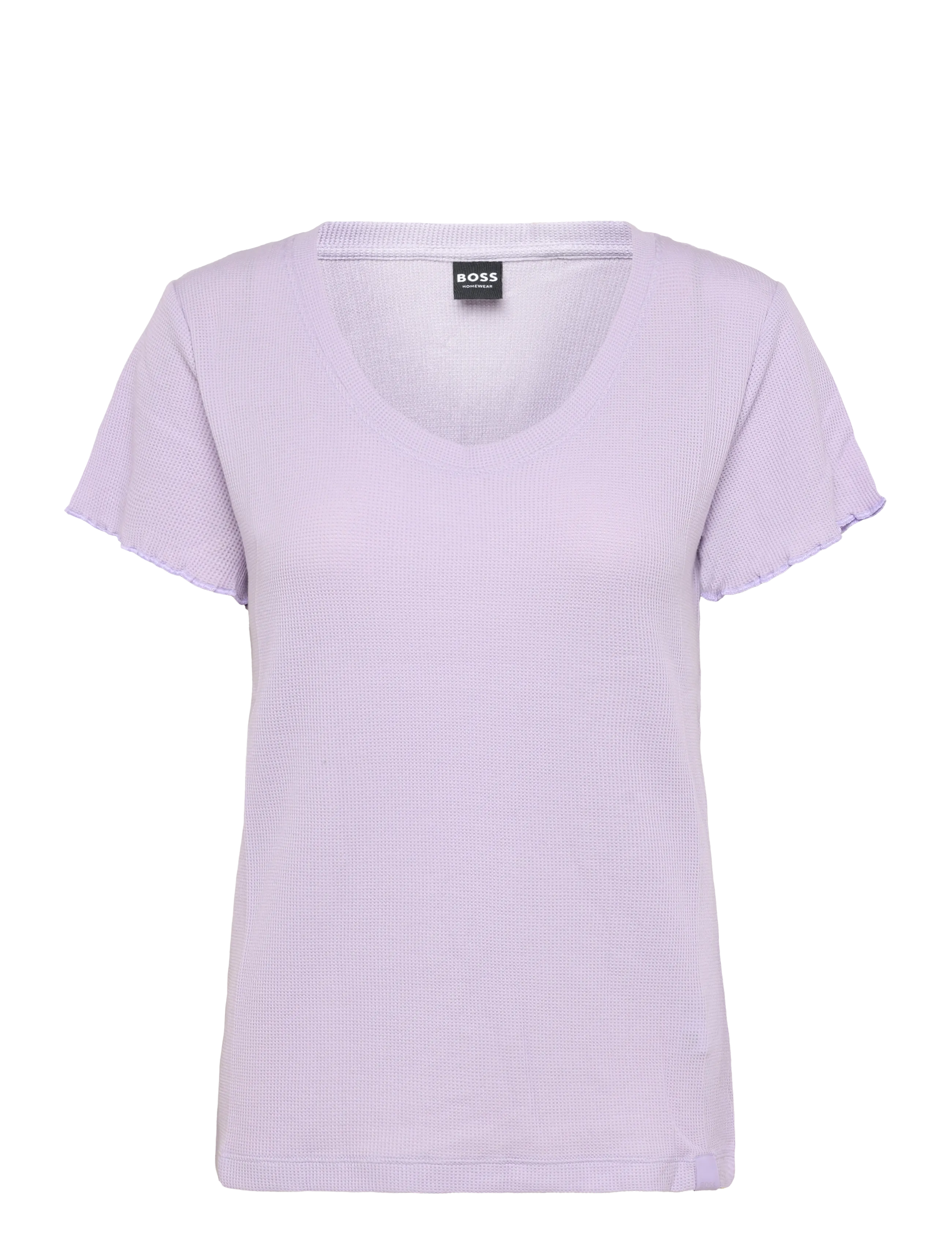 BOSS Cosy Waffle_T-Shirt - Oberteile - OPEN PURPLE / purple