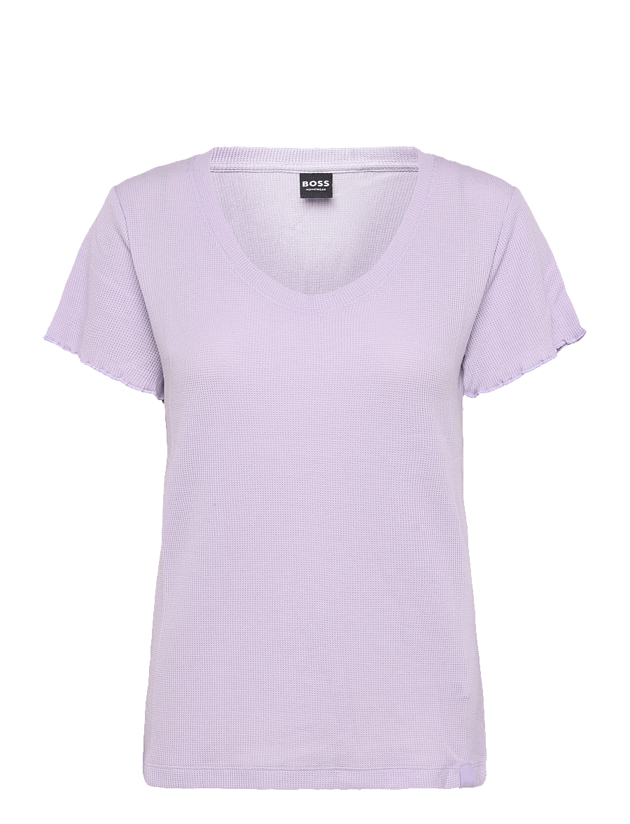 BOSS - Cosy Waffle_T-Shirt - oberteile - open purple - 0