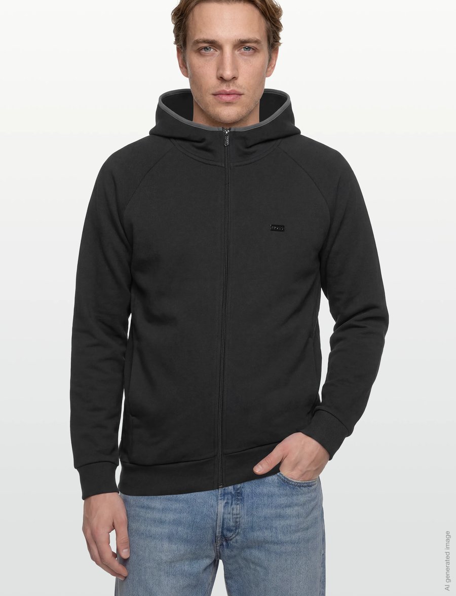 BOSS - Sense Hooded Jacket - kapuutsiga dressipluusid - black - 3