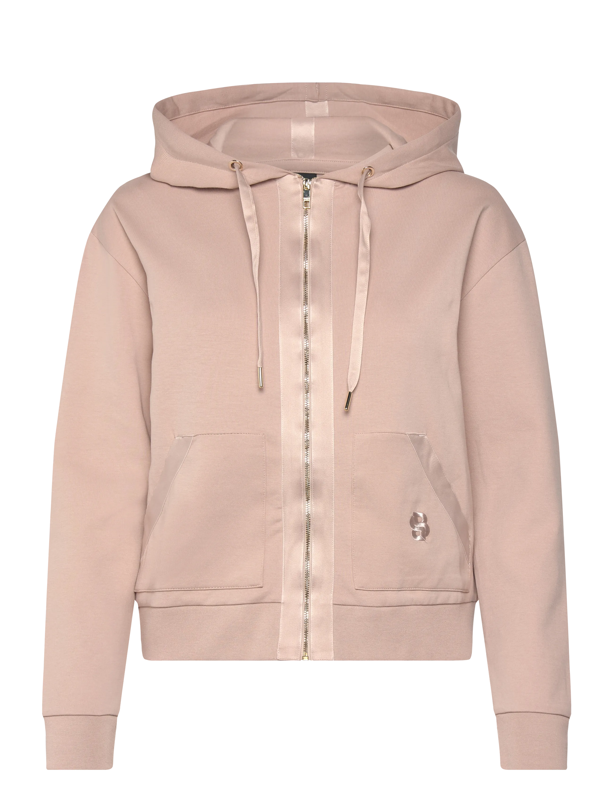 BOSS Shiny B_Jacket H. - Kapuzenpullover - LIGHT BEIGE / pink/rose