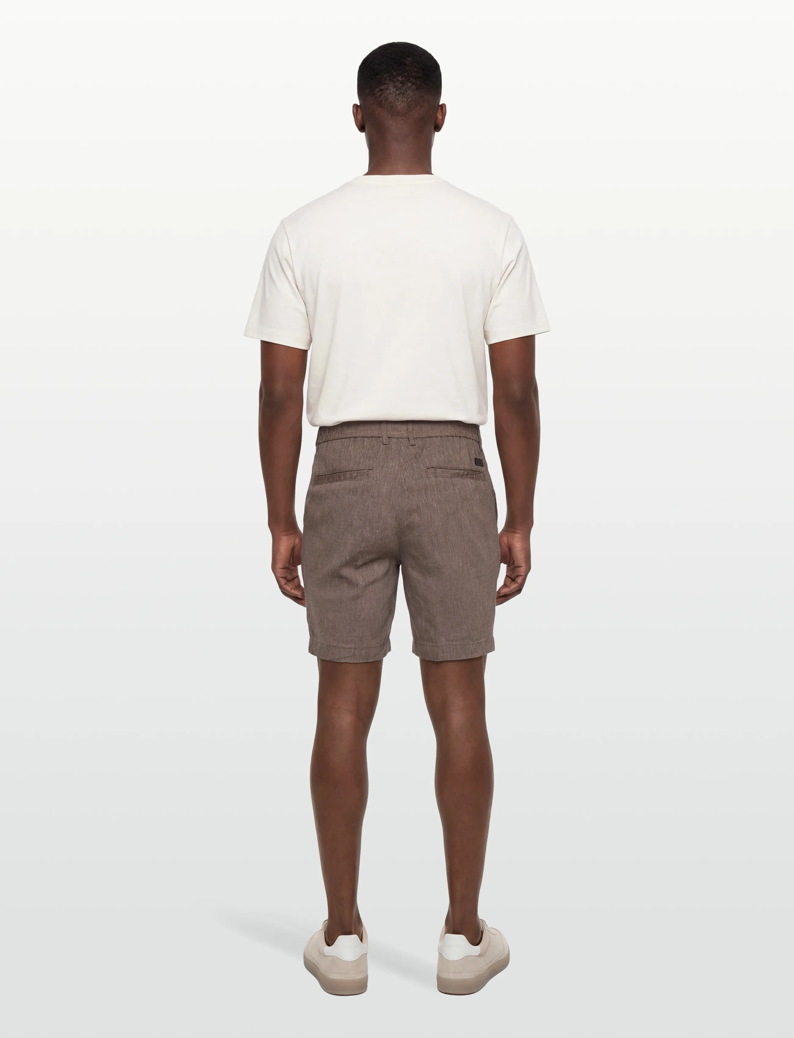 BOSS - H-Kane1-RDS-Shorts - linased lühikesed püksid - dark brown - 4
