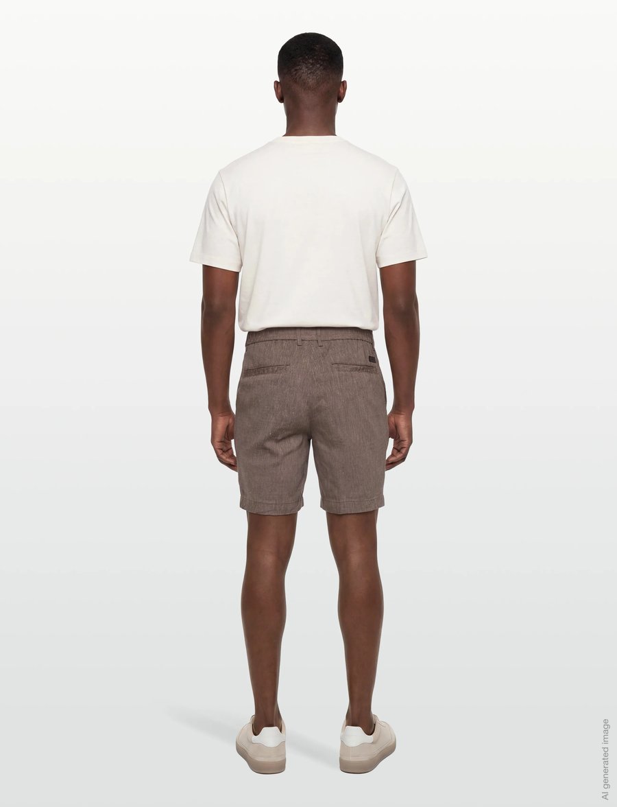 BOSS - H-Kane1-RDS-Shorts - leinen-shorts - dark brown - 4