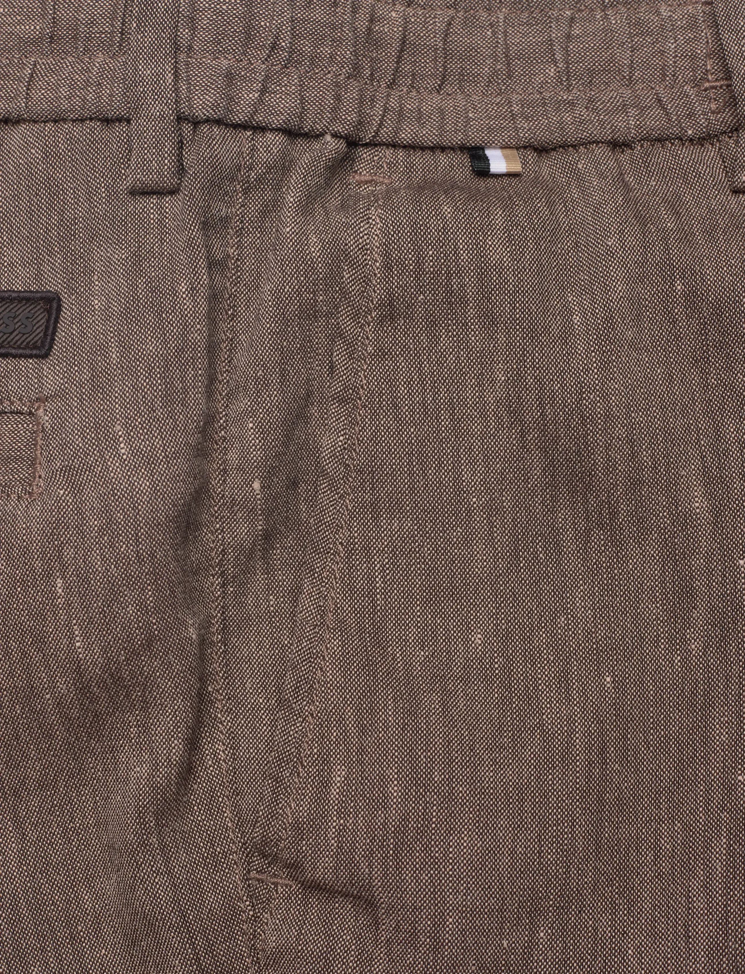 BOSS - H-Kane1-RDS-Shorts - leinen-shorts - dark brown - 2