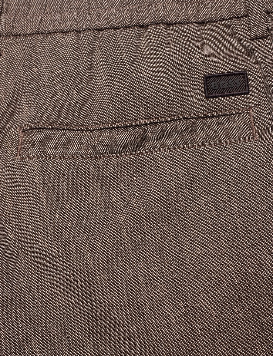 BOSS - H-Kane1-RDS-Shorts - leinen-shorts - dark brown - 4