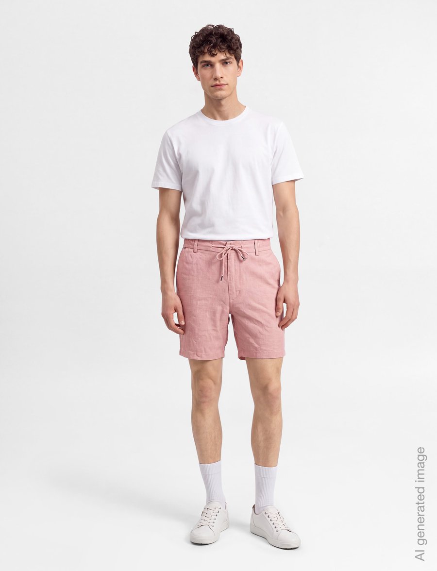 BOSS - H-Kane1-RDS-Shorts - hørshorts - light/pastel pink - 0
