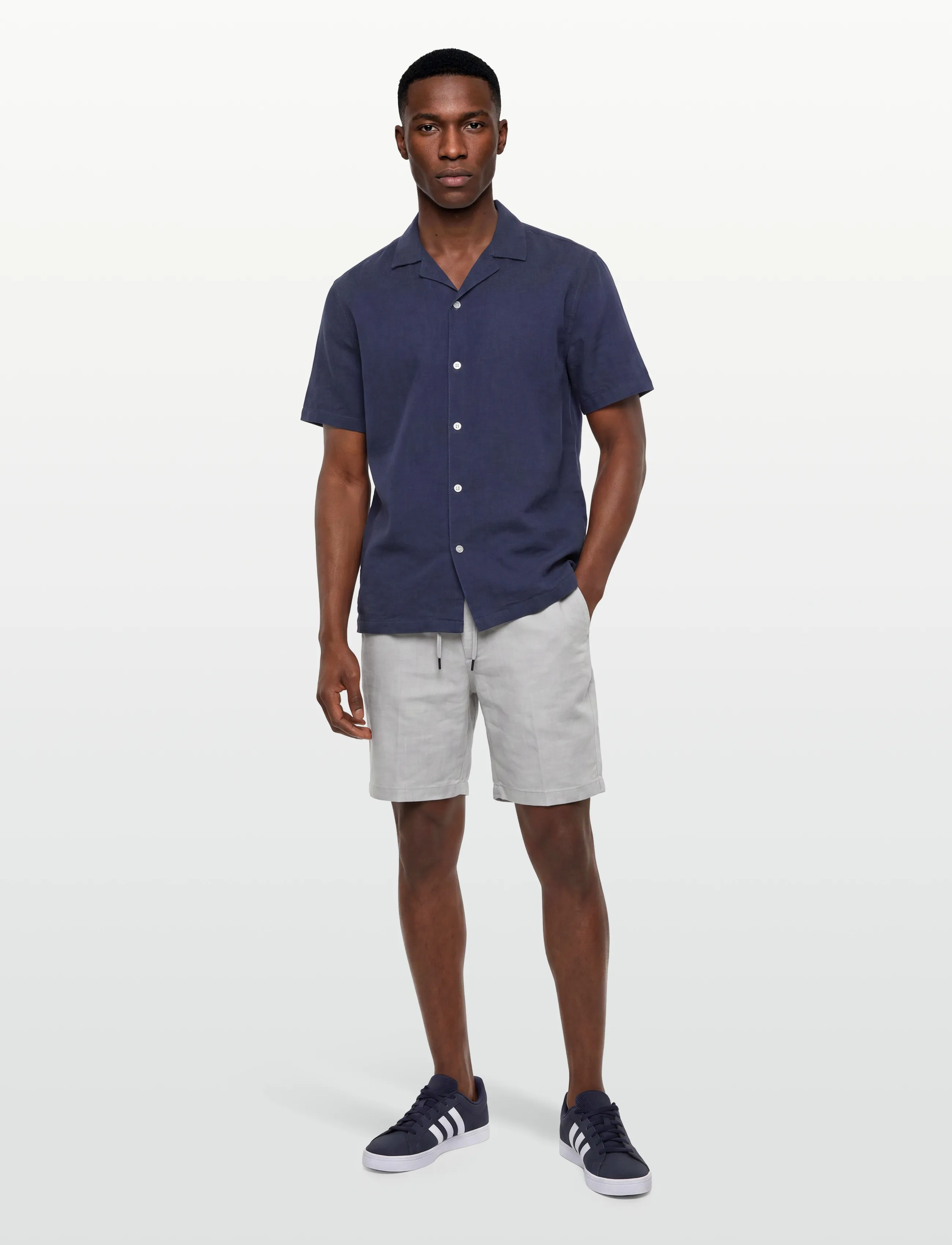 BOSS - H-Kane1-RDS-Shorts - hørshorts - open grey - 0