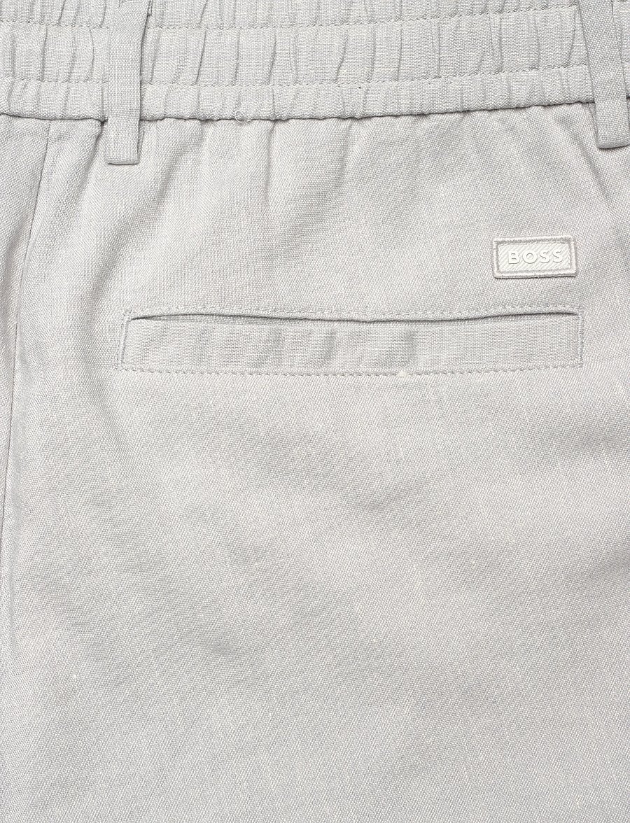 BOSS - H-Kane1-RDS-Shorts - leinen-shorts - open grey - 4