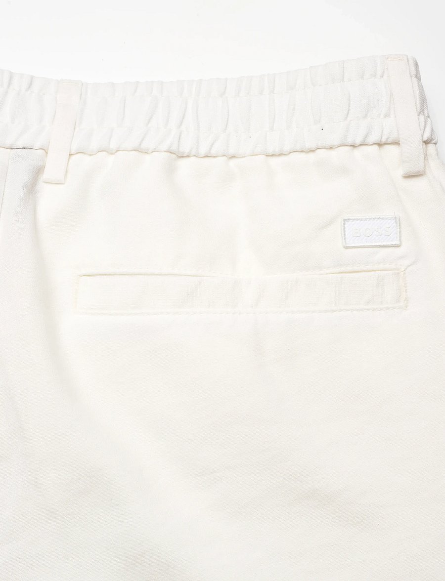 BOSS - H-Kane1-RDS-Shorts - leinen-shorts - white - 4