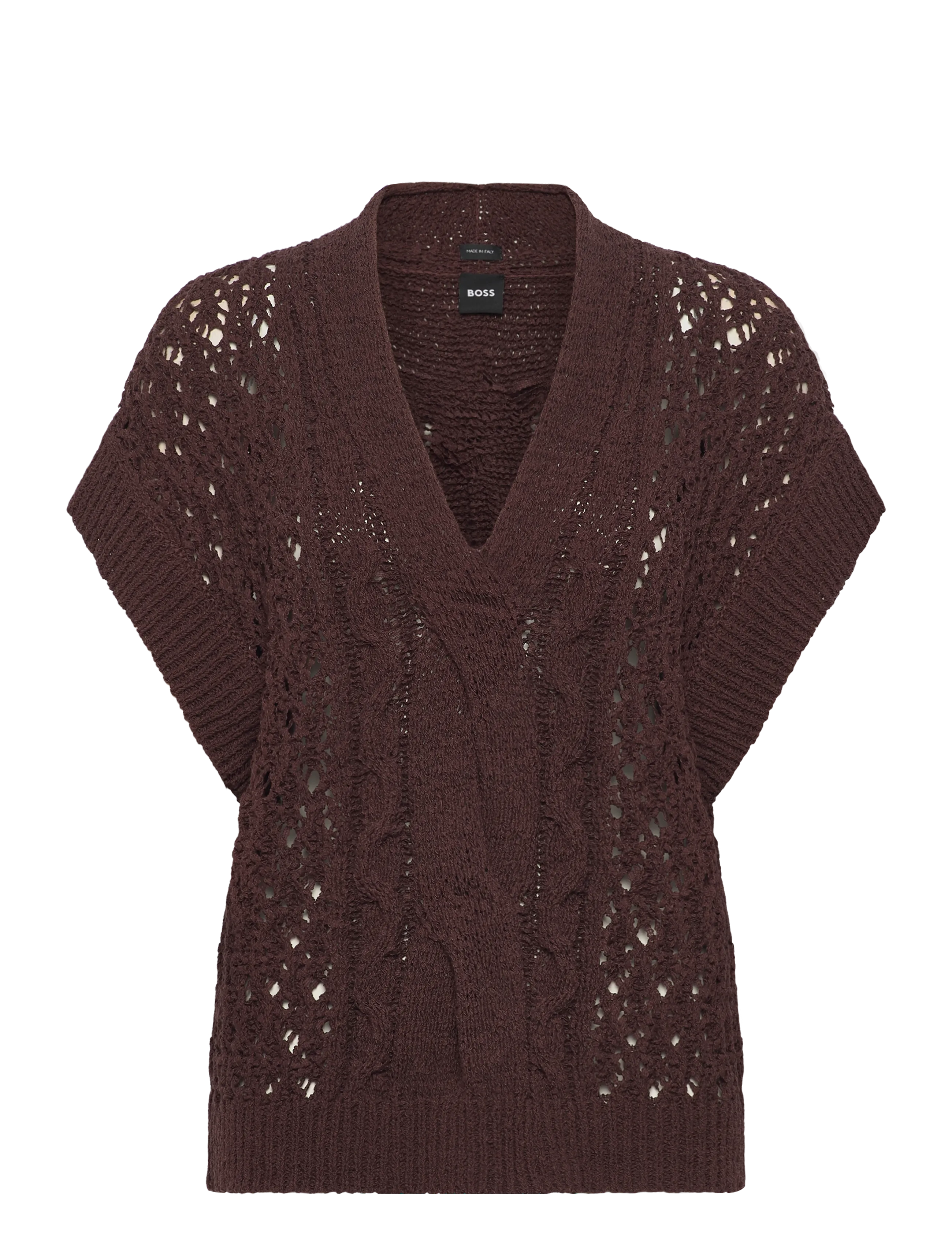 BOSS Feonia, M, Brown, Veste > Strikkede Veste, Dame