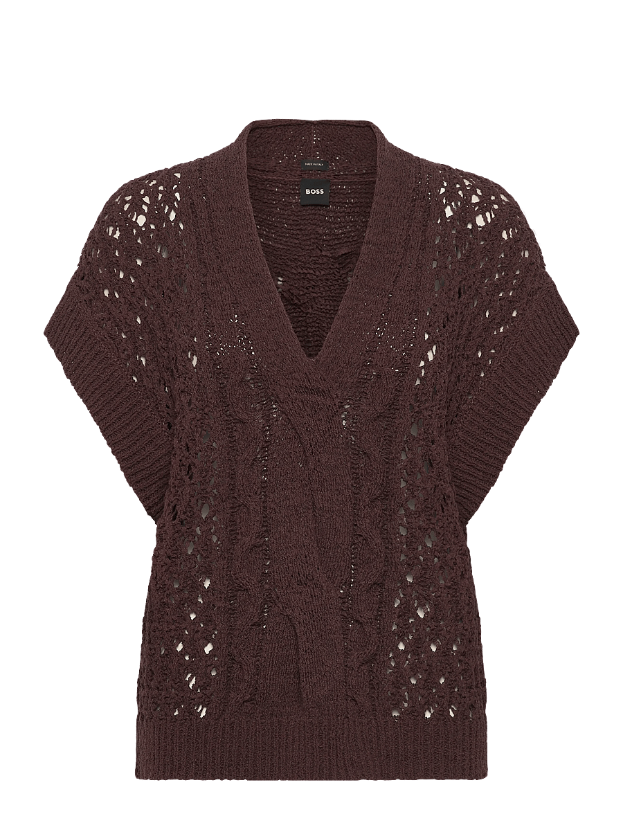 BOSS - Feonia - strickwesten - dark brown - 0