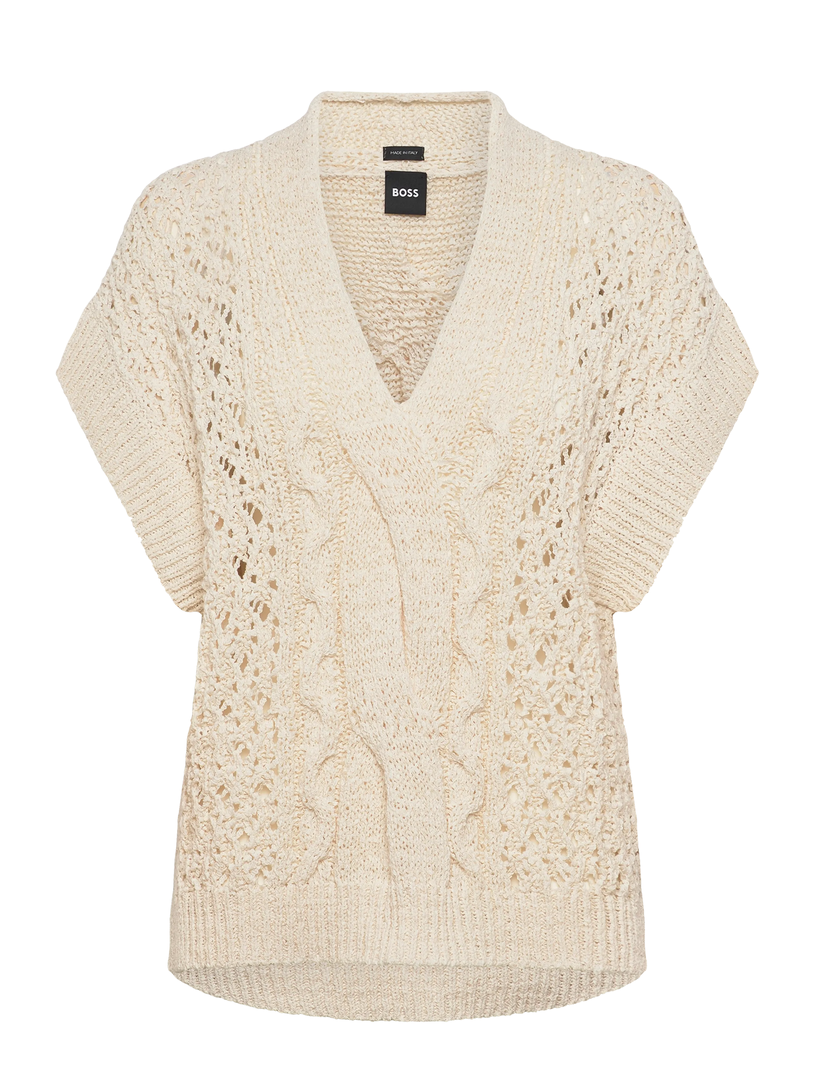 BOSS Feonia - Prjónavesti - OPEN WHITE / cream