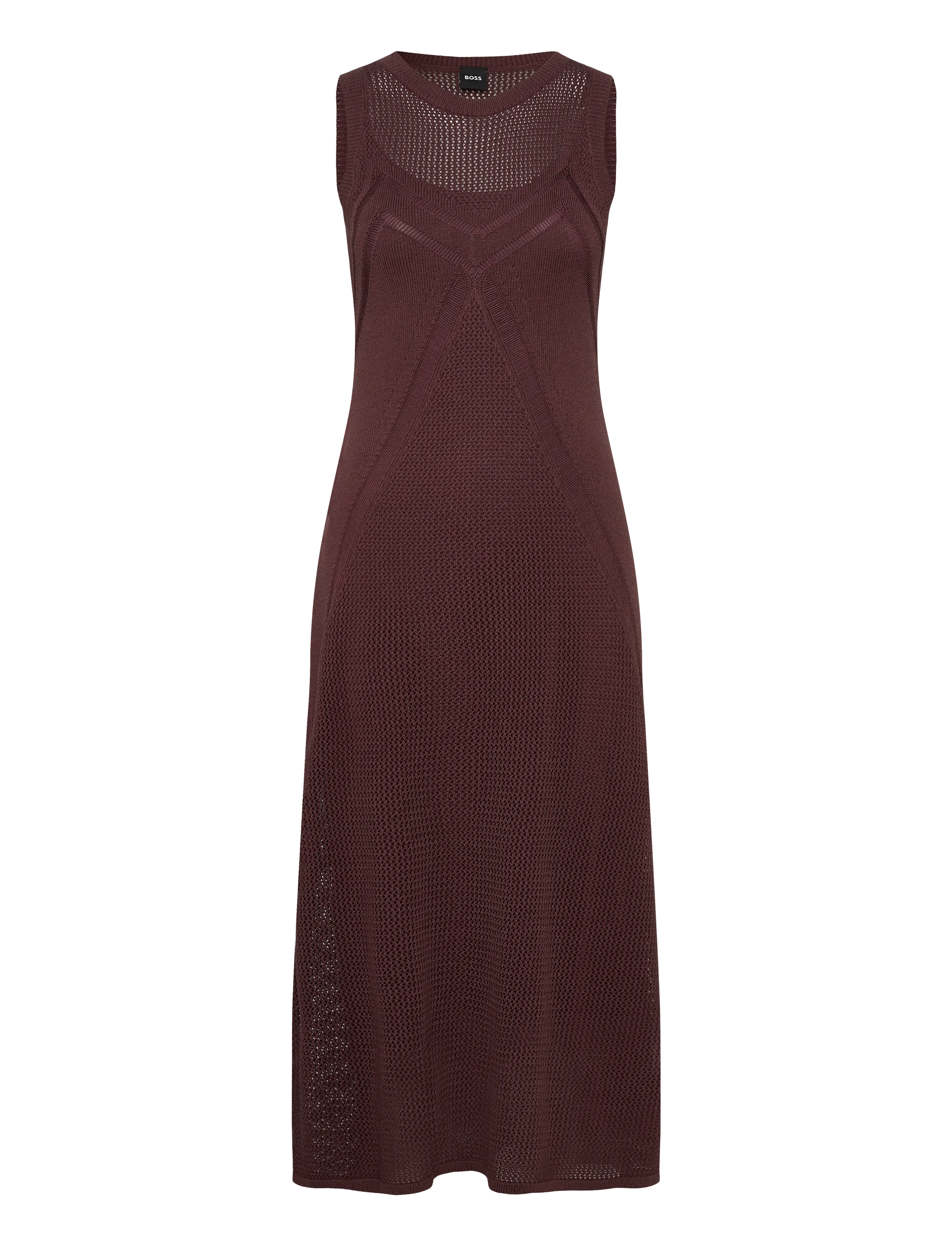 BOSS Fiolla - Stickade klänningar - DARK BROWN / brown
