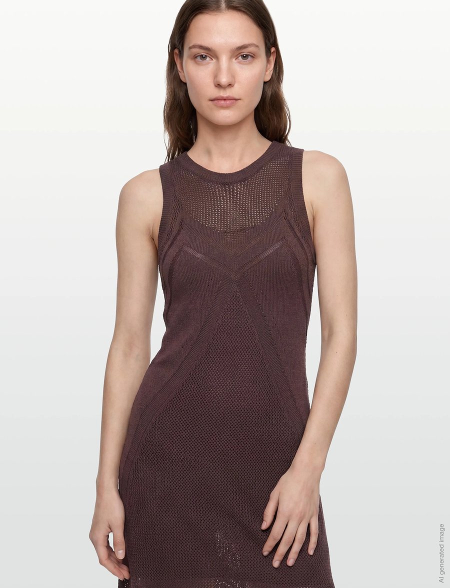 BOSS - Fiolla - strickkleider - dark brown - 3