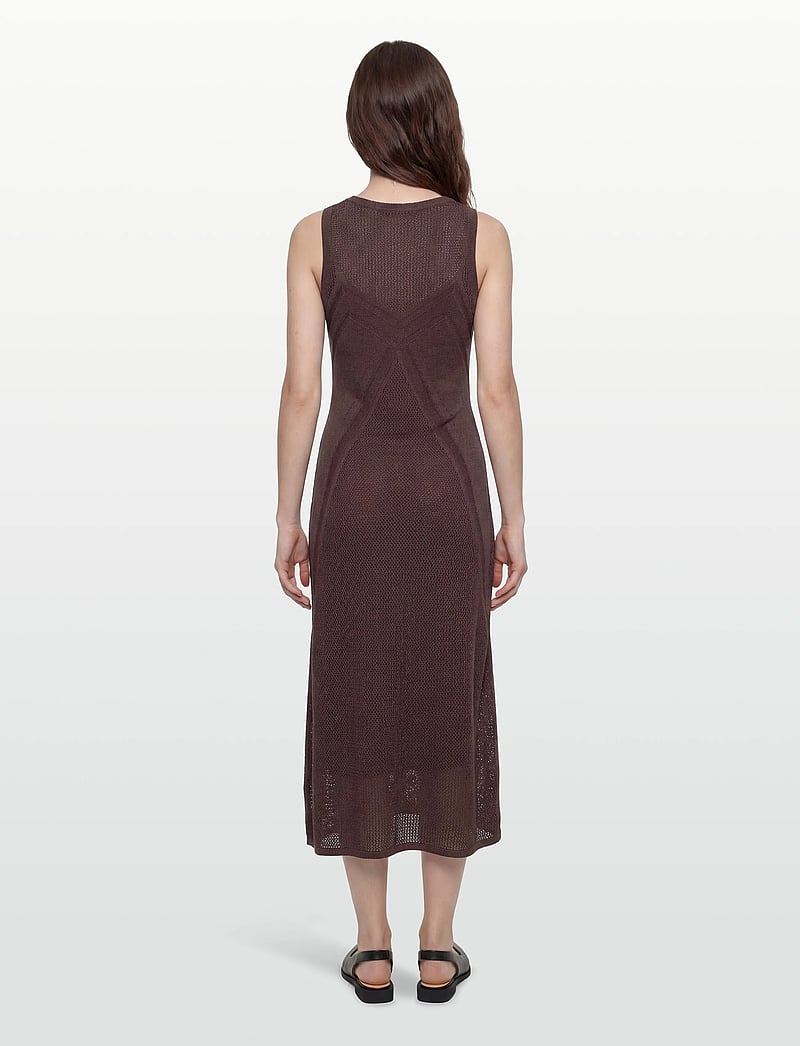 BOSS - Fiolla - knitted dresses - dark brown - 4