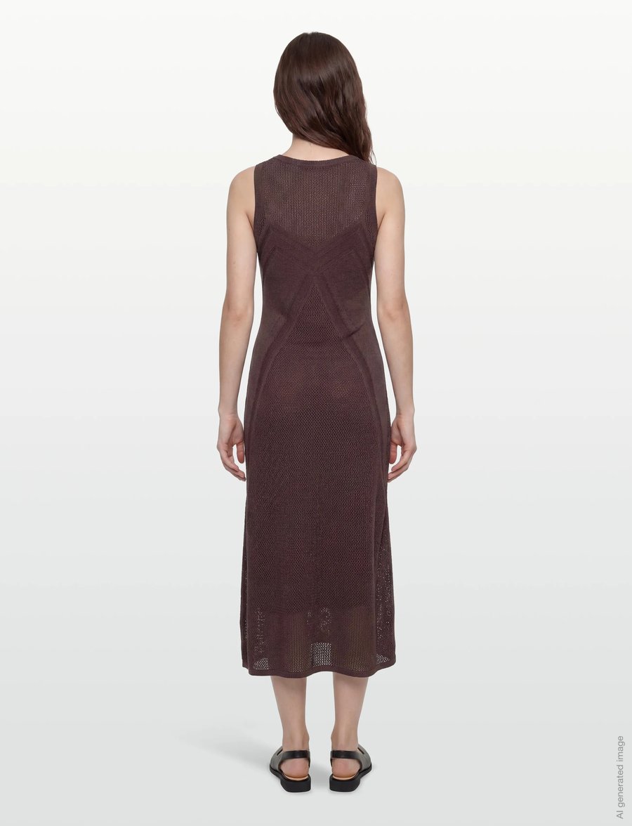BOSS - Fiolla - strickkleider - dark brown - 4