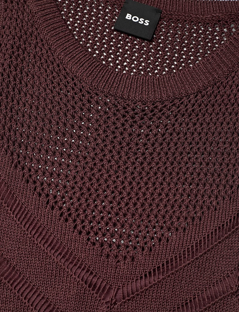 BOSS - Fiolla - knitted dresses - dark brown - 5