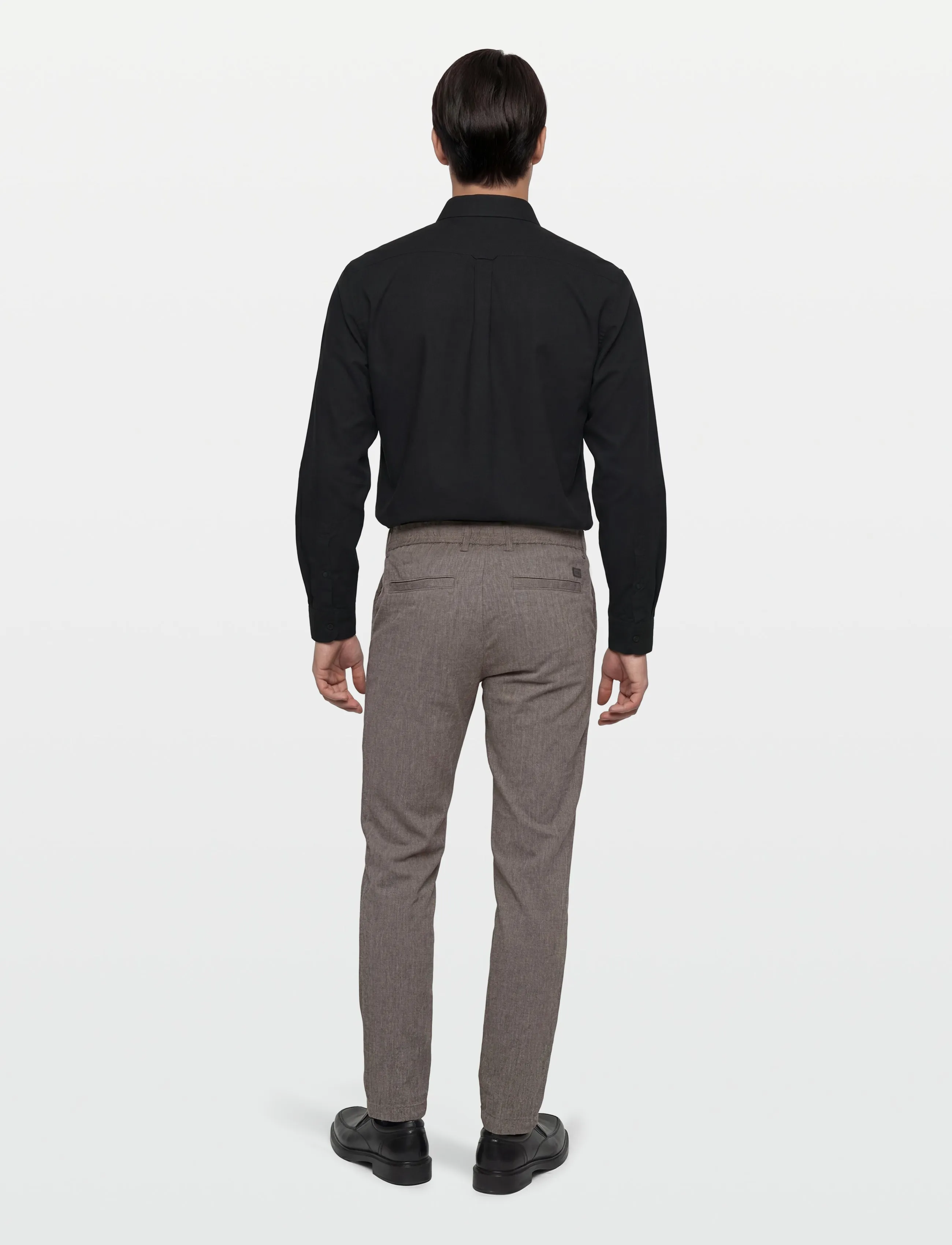 BOSS - H-Kane1-RDS - linen trousers - dark brown - 4