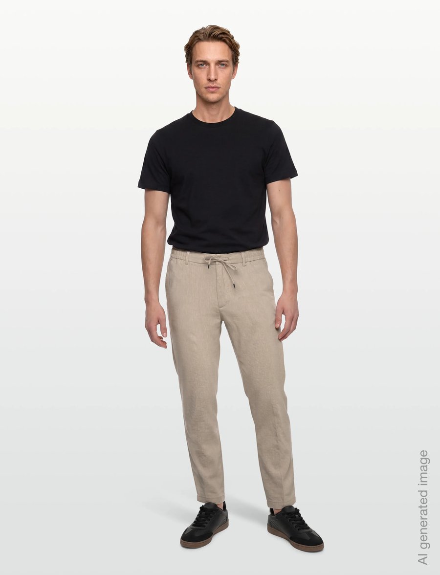 BOSS - H-Kane1-RDS - linased püksid - open beige - 0