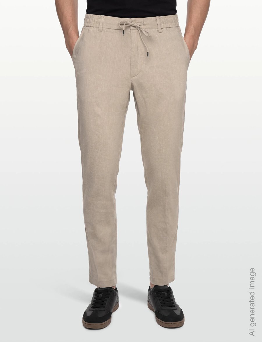 BOSS - H-Kane1-RDS - linased püksid - open beige - 3