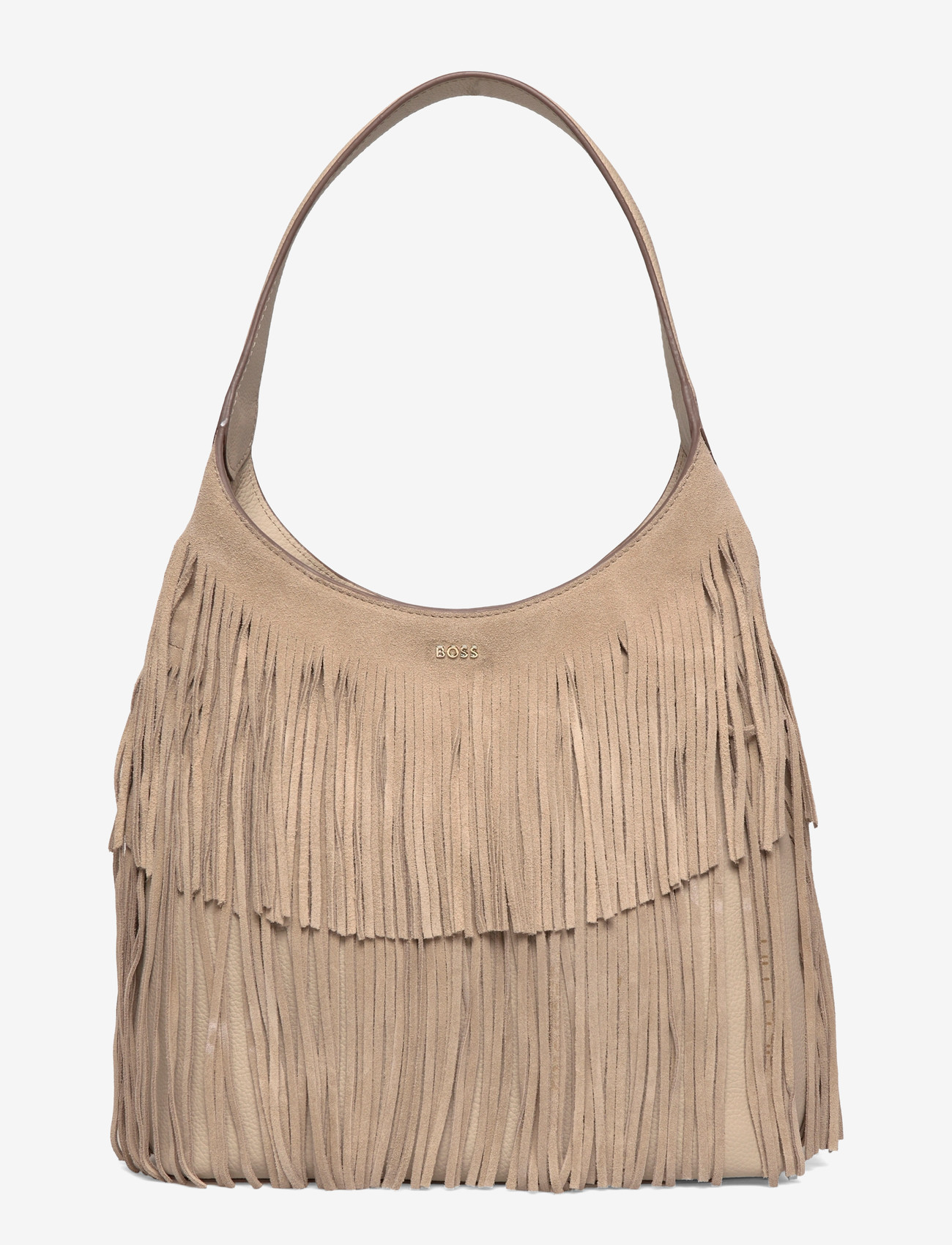 BOSS - Lenah Hobo FR - håndtasker - light beige - 0