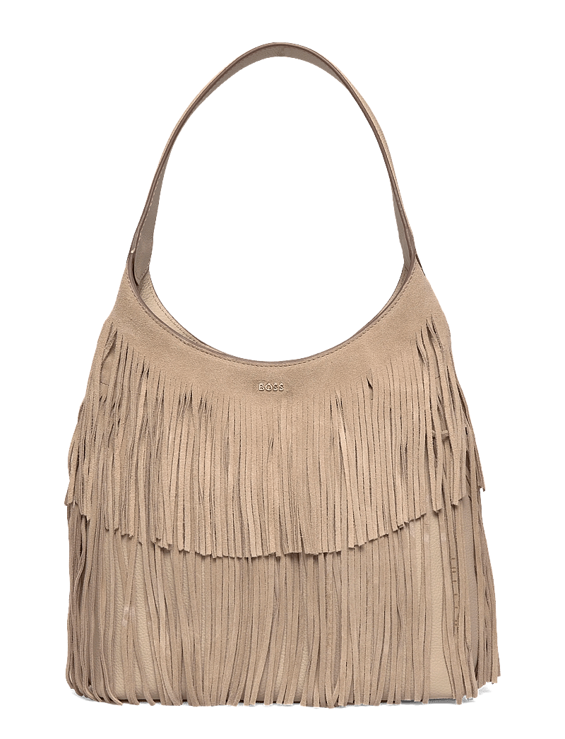 BOSS - Lenah Hobo FR - håndtasker - light beige - 0