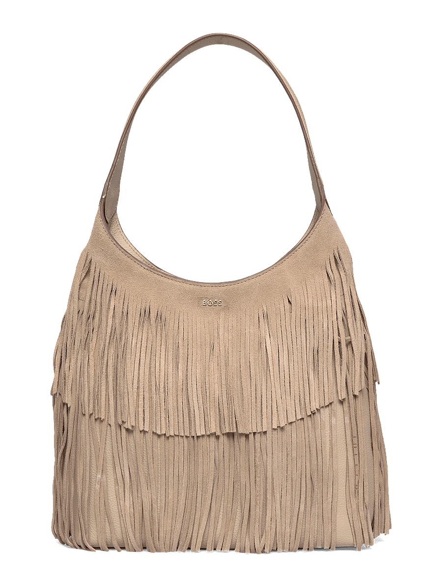 BOSS - Lenah Hobo FR - håndtasker - light beige - 0