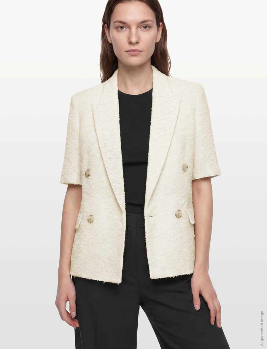 BOSS - Jaleto11 - zweireihige blazer - open white - 3