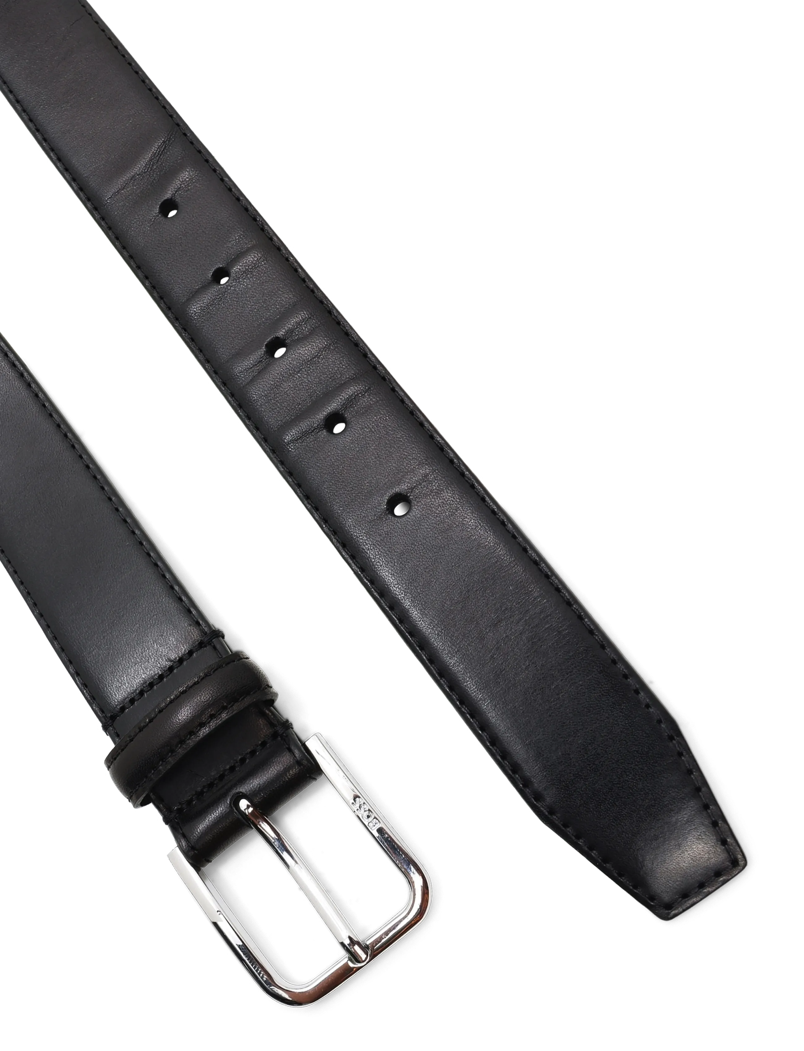 Boss Leather business belt with polished silver buckle skärp & hängslen herr – bild 6