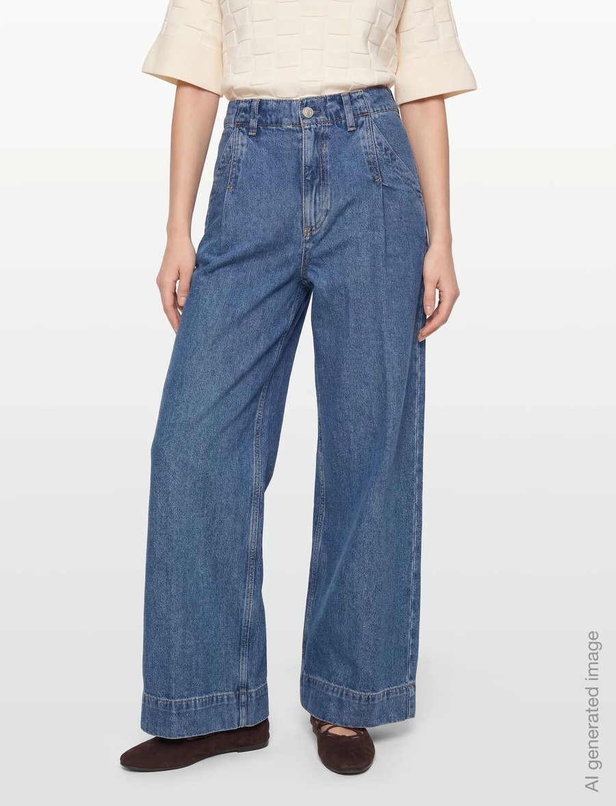 BOSS - FERANGE CULOTTE - wide leg trousers - open blue - 5