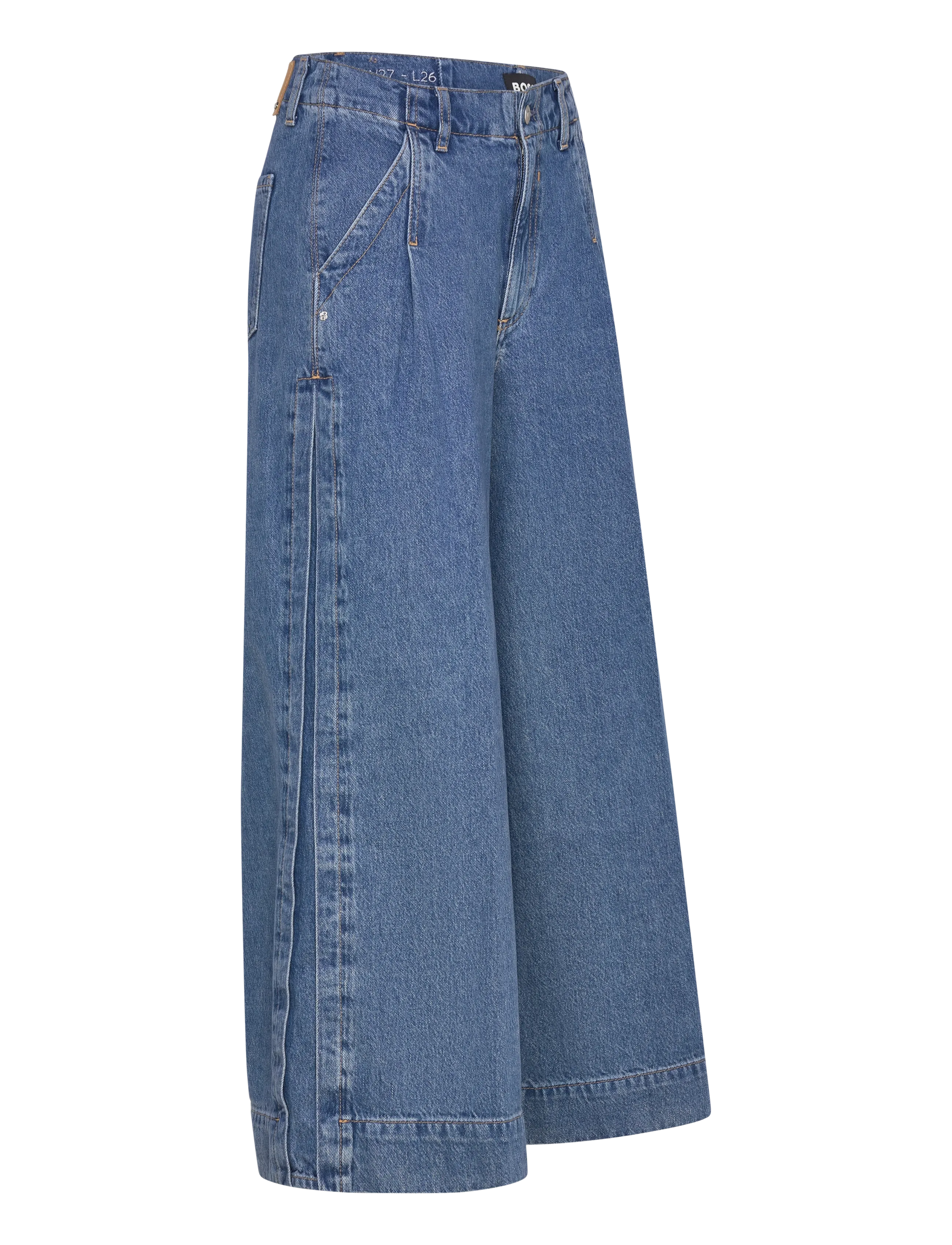 BOSS - FERANGE CULOTTE - hosen mit weitem bein - open blue - 3