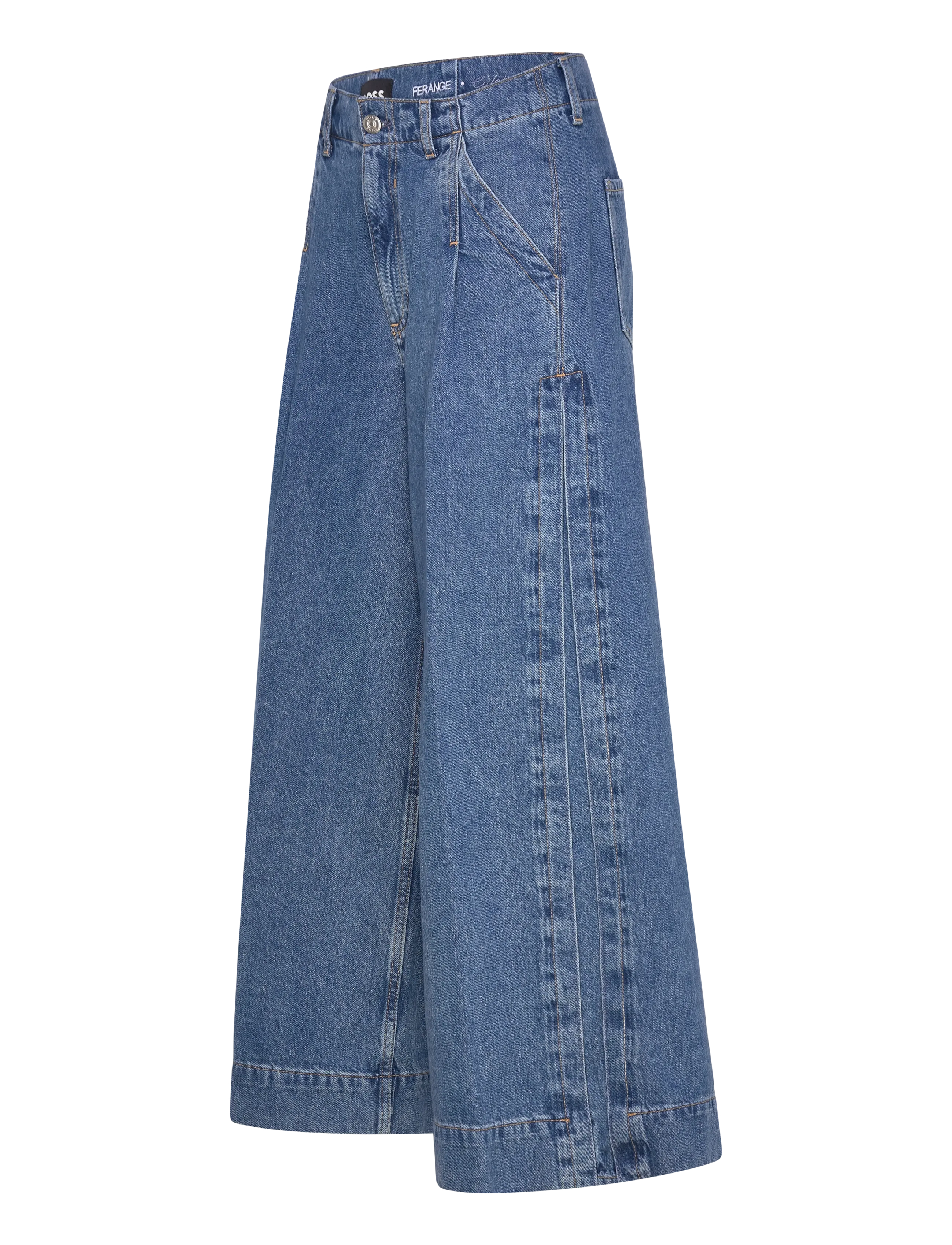 BOSS - FERANGE CULOTTE - hosen mit weitem bein - open blue - 4